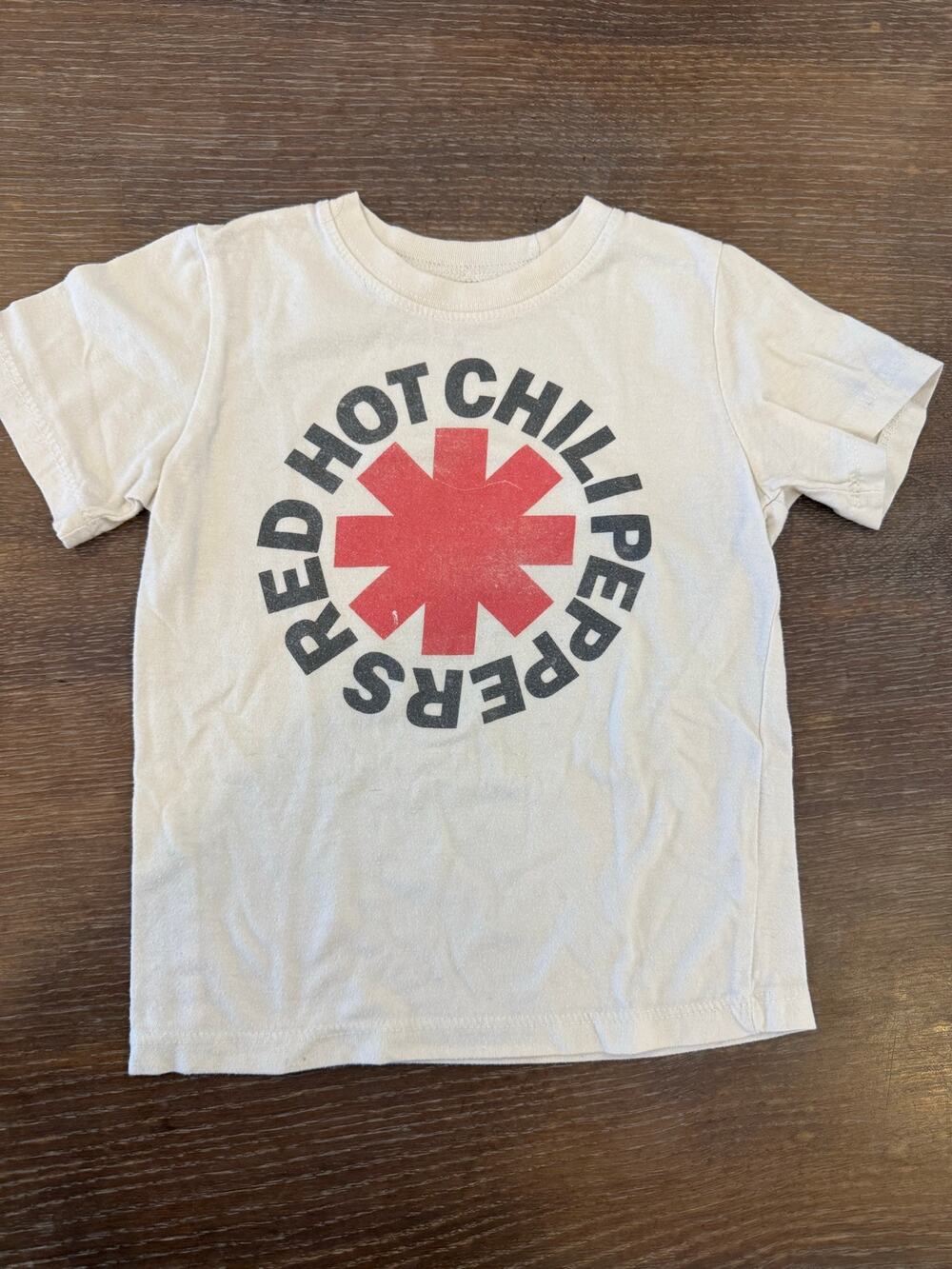 Red Hot Chili Peppers Band Concert Cream Tee T-Shirt top kids youth size 4T